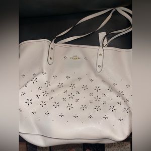 Perforated Coach Tote